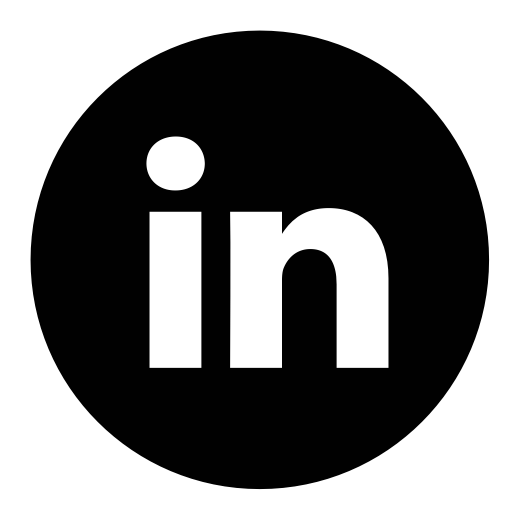 black linkedin logo